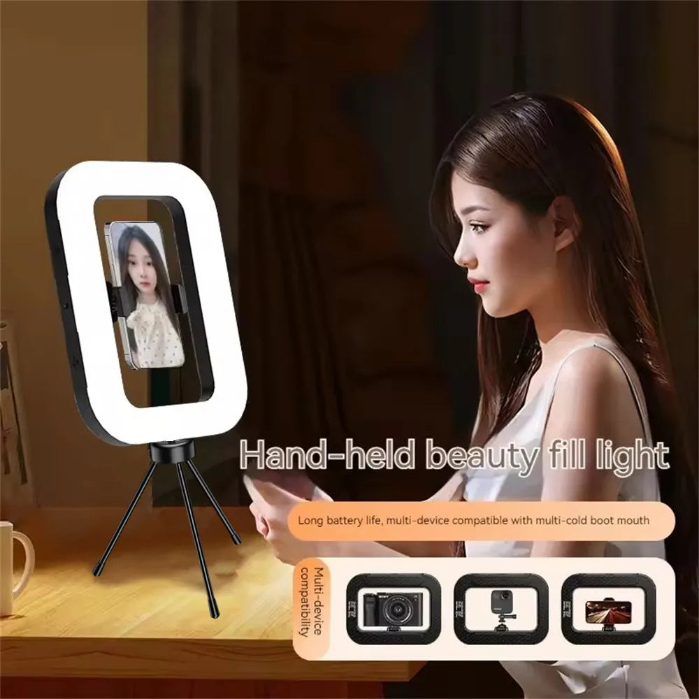 Handheld Ring LED Rechargeable Selfie Fill Light