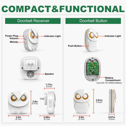 Wireless Owl Doorbell Chime