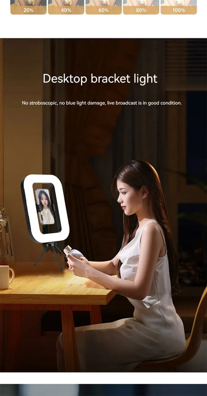 Handheld Ring LED Rechargeable Selfie Fill Light